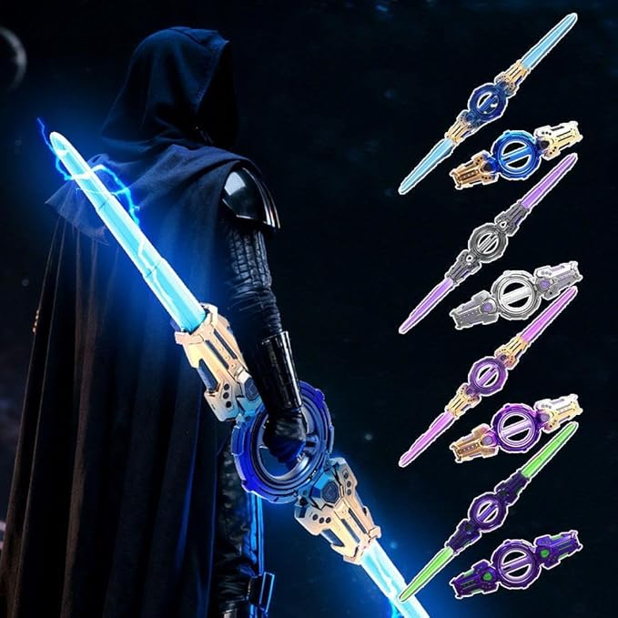 ⚔️✨ Bracelet Sabre Lumineux Rotatif – Rotation 360° & Lumières LED