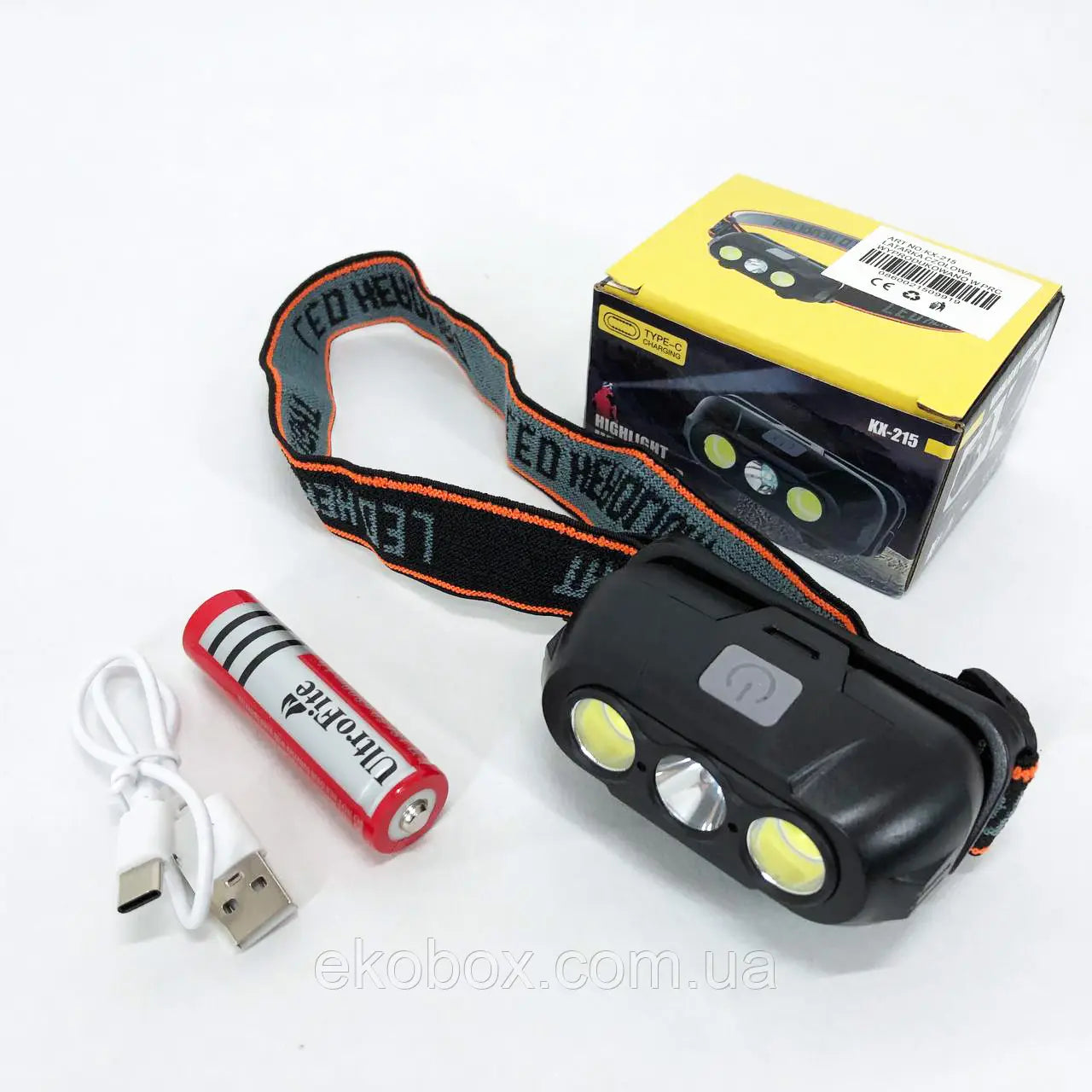 🔦 LAMPE FRONTALE LED RECHARGEABLE – ULTRA PUISSANTE KX-215