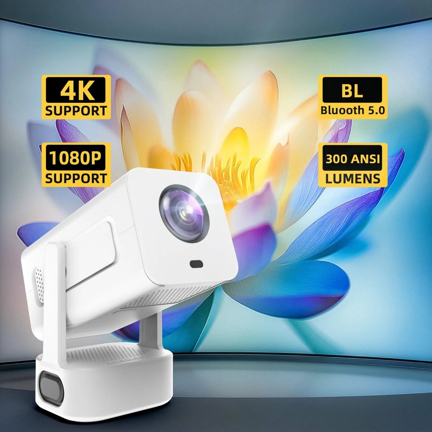 🎥 Projecteur Intelligent HT13 Plus – 4K HDR, Auto-Focus, Home Cinéma