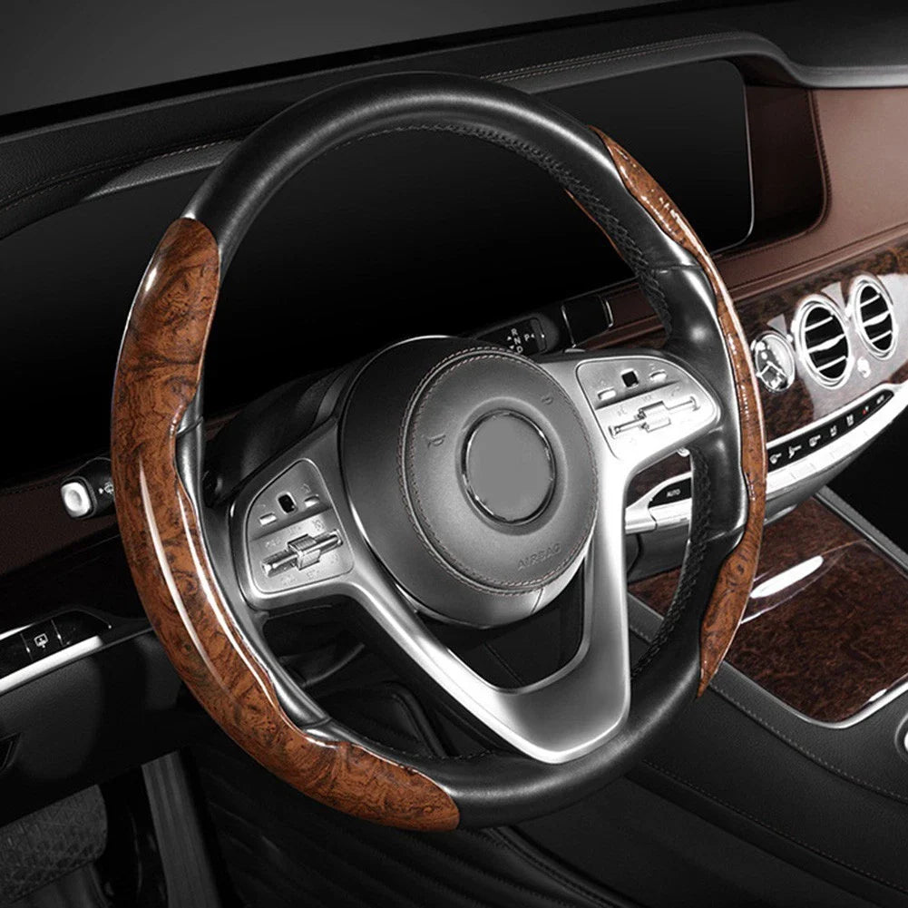 đ Housse de Volant Effet Bois & Cuir â ĂlĂ©gance, Confort et ContrĂŽle