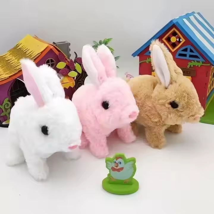 đ° Lapin de PĂąques Ălectrique â Jouet en Peluche Interactif qui Marche