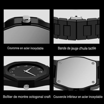 🖤 Montre Édition Islam Limitée en Chiffres Arabes – Élégance Noire & Minimalisme de Caractère