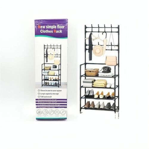 👗👞 Étagère de rangement au sol pour vêtements et chaussures – Élégante, robuste et pratique