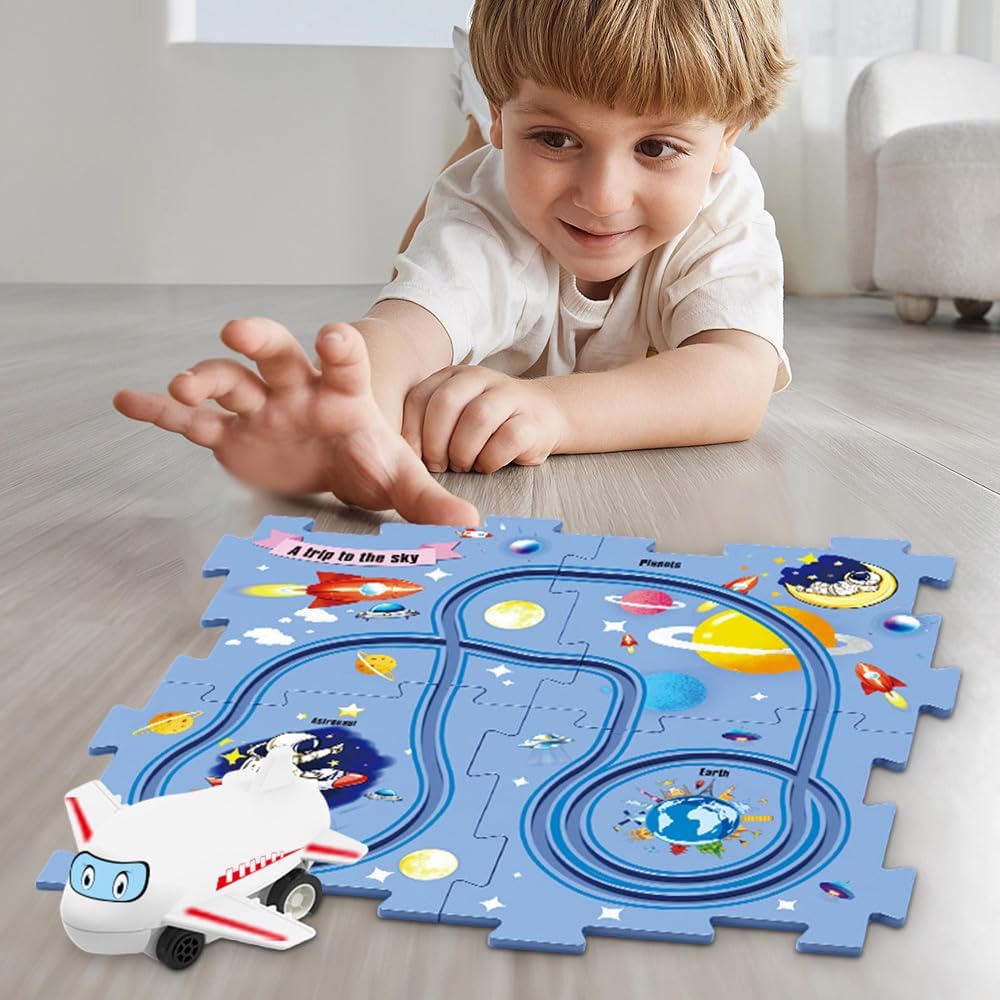 🚗 Puzzle Track Car Toy – Le Jouet Ultime pour Développer la Créativité de vos Enfants !