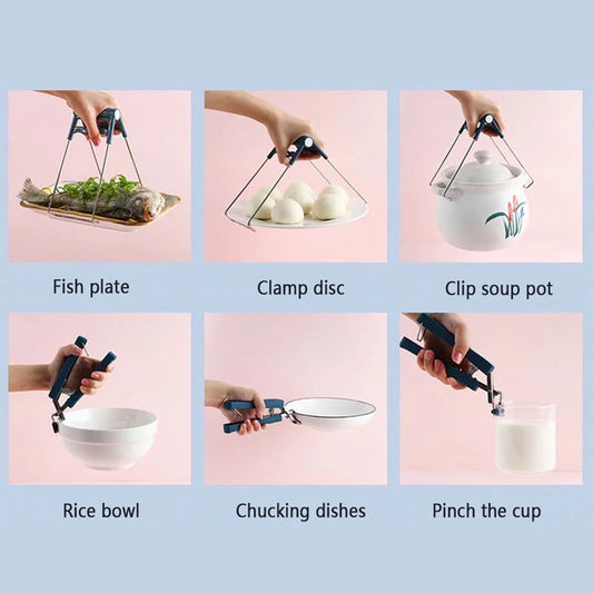 🔥 Pinces de Cuisine Anti-Chaleur – Pan Grippers en Acier Inoxydable