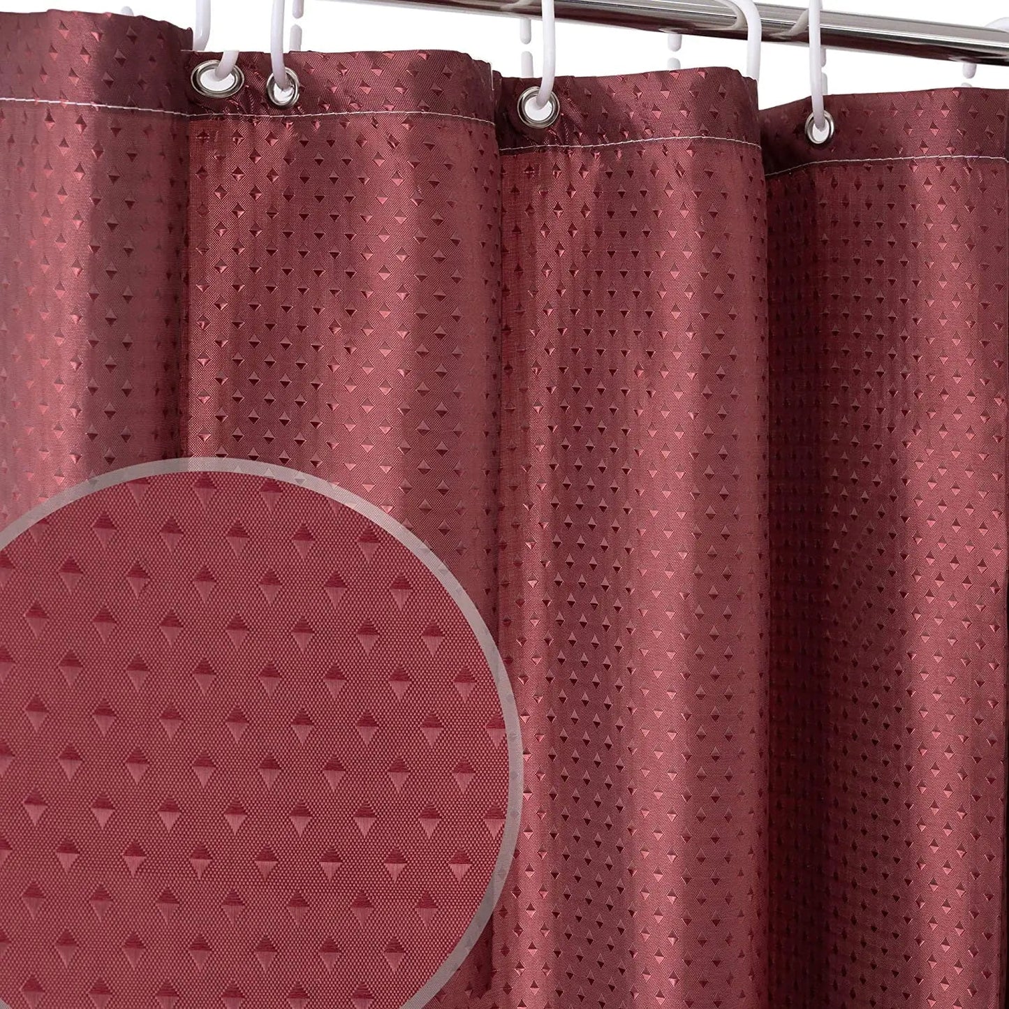 🚿 Rideau de douche en tissu gris et blanc dégradé Natouroum – imperméable et élégant