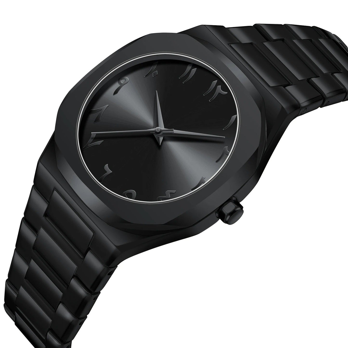 🖤 Montre Édition Islam Limitée en Chiffres Arabes – Élégance Noire & Minimalisme de Caractère