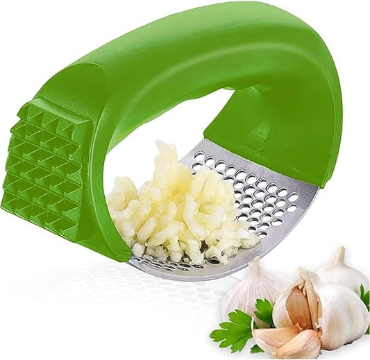 Presse-Ail en Acier Inoxydable – Multifonction & Ultra Résistant (Vert)