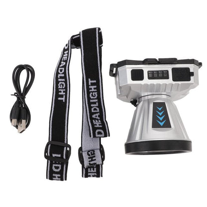 🔦 Lampe Frontale LED Ultra Puissante – Rechargeable & Étanche