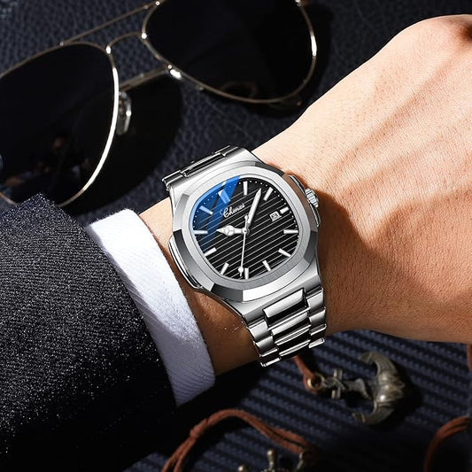 🕰️ Montre Élégante en Acier Inoxydable – Design Moderne & Raffiné