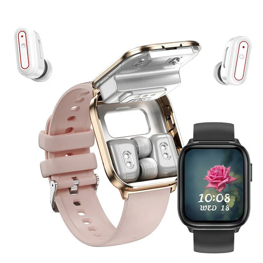 🕒🎧 Montre Intelligente + Écouteurs TWS Intégrés – Technologie 2 en 1 💡