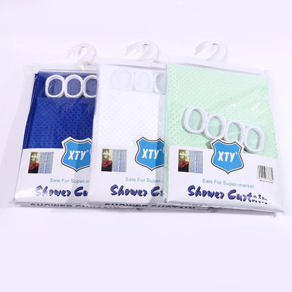 🚿 Rideau de douche en tissu gris et blanc dégradé Natouroum – imperméable et élégant