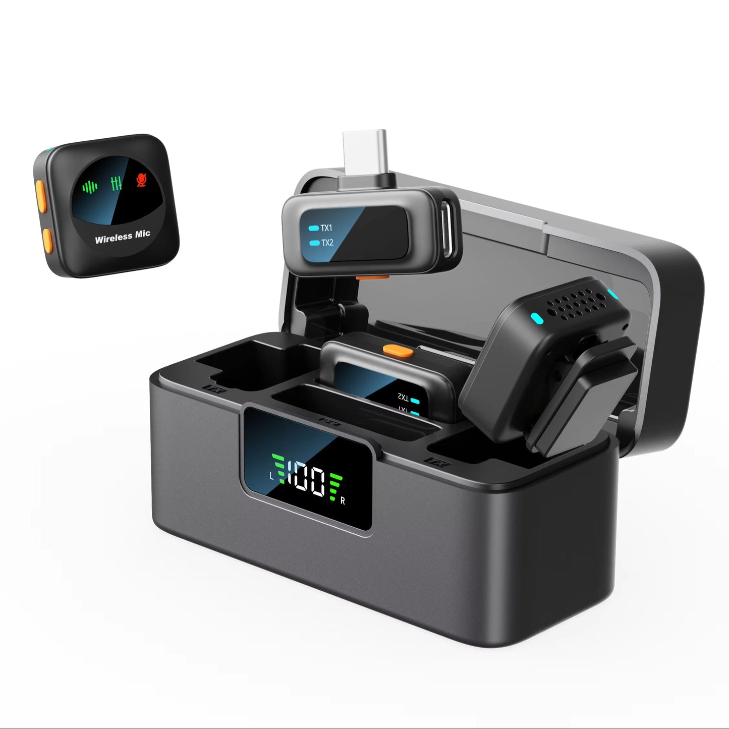 🎤 Microphone sans fil AI Intelligence Noise Reduction 2.4G