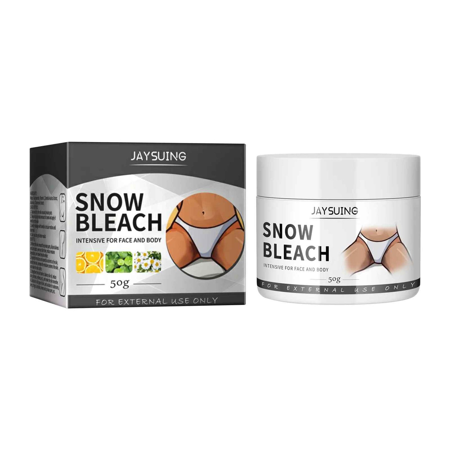 ❄️ Coffret SNOW BLEACH – Crème et Lotion Blanchissantes pour Visage et Corps