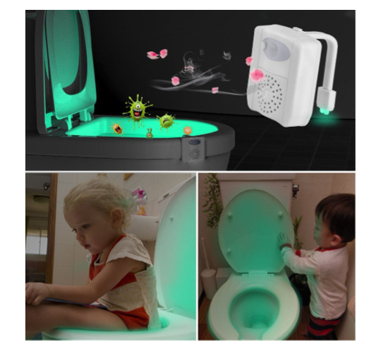 Transformez Vos Toilettes avec la Lampe de Toilette LED ( 4 PCS )
