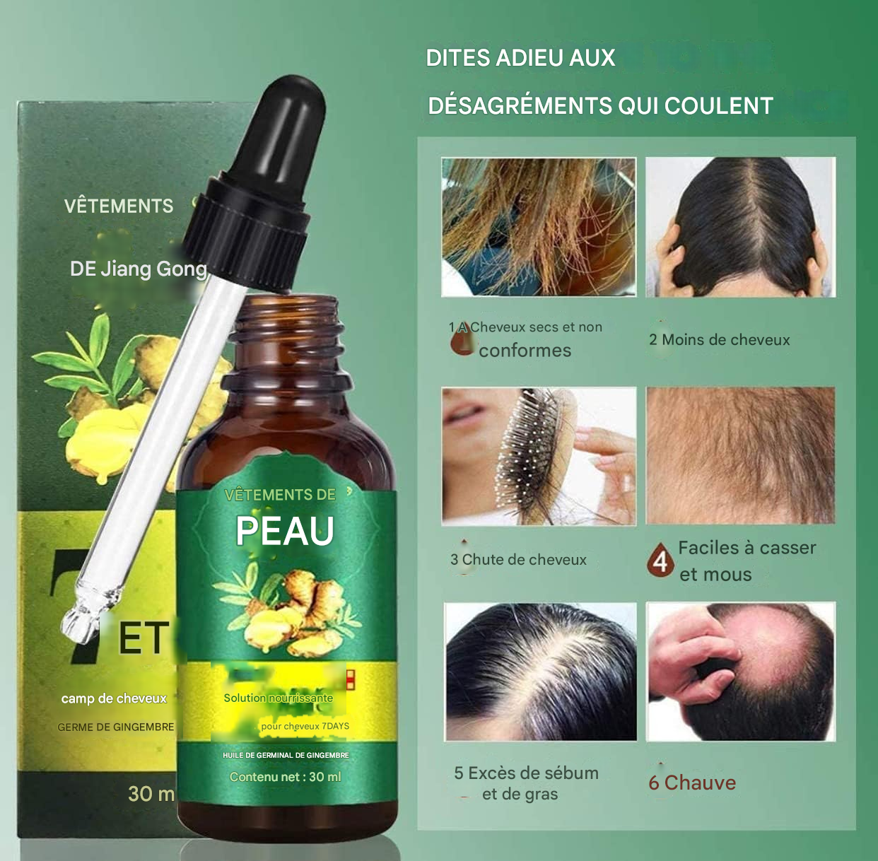 Sérum Cheveux Gingembre
