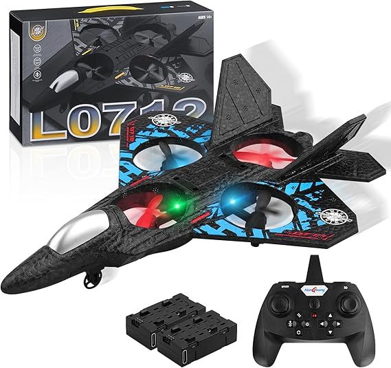 ✈️ Avion Télécommandé L0712 – Fighter Jet RC avec Lumières LED & Recharge USB