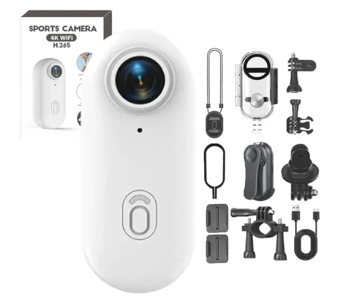🎥 Mini Caméra 4K de Poche – Clip Rotatif 360° & Étanche