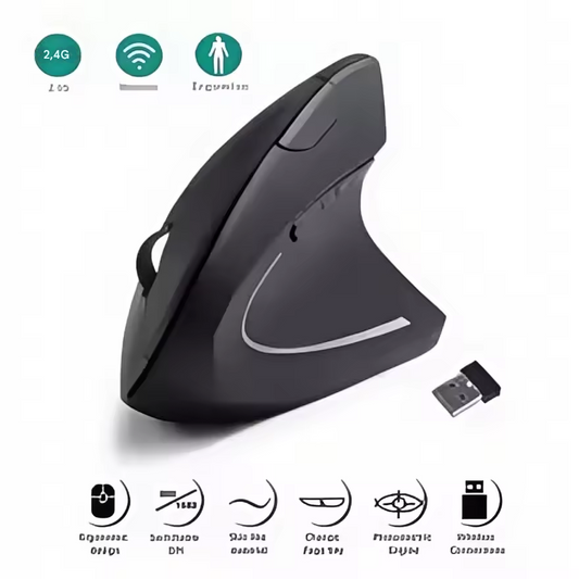 Souris Ergonomique Verticale USB avec Éclairage LED – Confort et Style